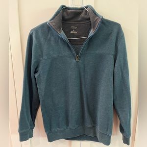 Arrow Men’s 1/4 Zip Long Sleeve Fleece. Turquoise.